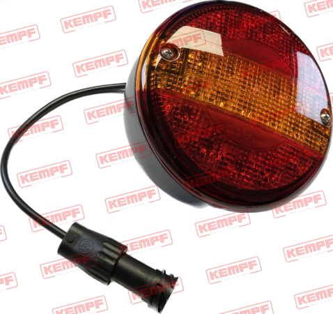 128091 Kempf Rückleuchte, 3K, LED rund, Ermax, mit 7 pol. DIN Stecker